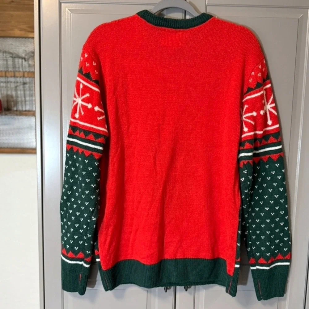 Budweiser Mens Holiday Fair Isle Clydesdale Sweater, Red Green,L - Picture 6 of 12